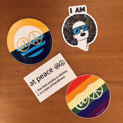 Just a few of the unique stickers available for purchase. $1 each!