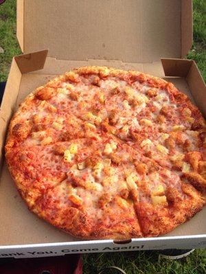 Sausage and pineapple