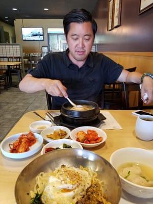 I didn't feel like dining alone but this nice gentleman was gracious enough to let me sit at his table.