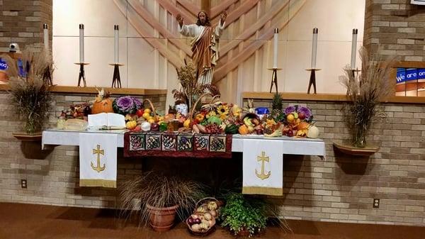Our Thanksgiving Altar.