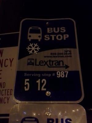 Lextran Bus Stop 987
