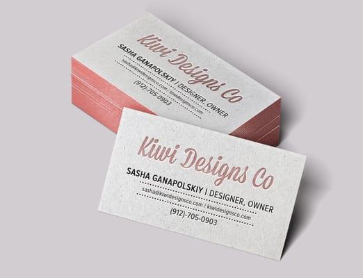 Kiwi Designs Co
Business card mockups