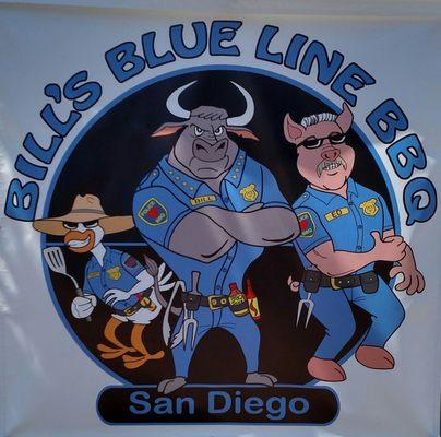 Logo for Bill's Blue Line BBQ