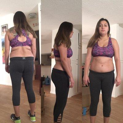 Before the 6 weeks challenge (161 pounds)