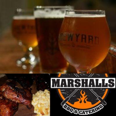 See Marshall's BBQ and Catering at Brewyard. Follow us on Social Media to see when we'll be there next