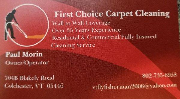 First Choice Carpet Cleaning