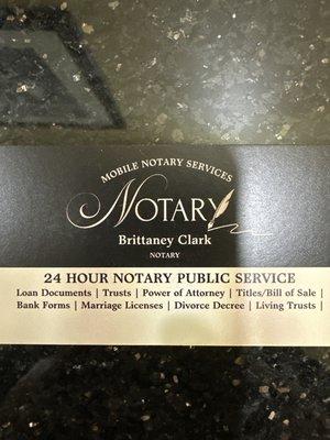 Brittaney’s Notary Service