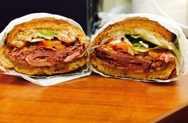 corned beef & swiss with lettuce and tomato togo
