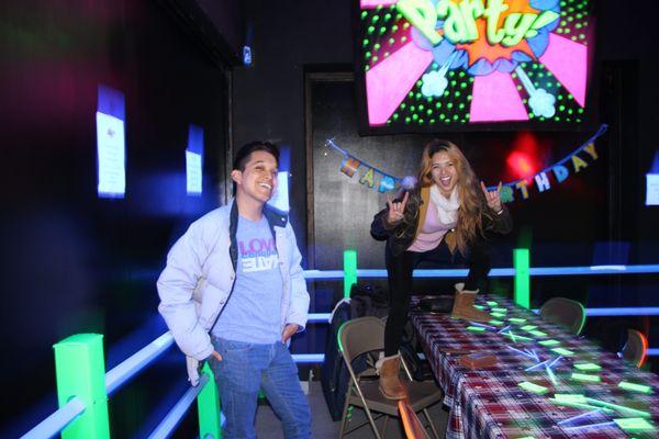 SFUAD students posing for the camera...