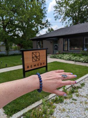 They have the cutest jewelry here! Lapis Lazuli bracelet