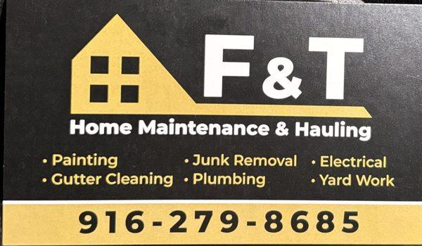 F & T Home Maintenance and Hauling