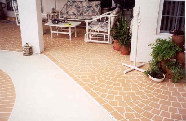 Acrylic Decorative Concrete Coating Fish Scale Pattern
