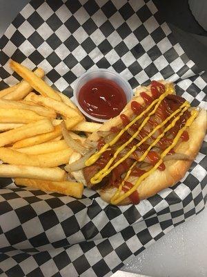 Bacon Wrapped Hot Dog!!!