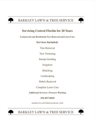 Barkleys Lawn and Tree Service
