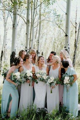 Bridal party hair and makeup