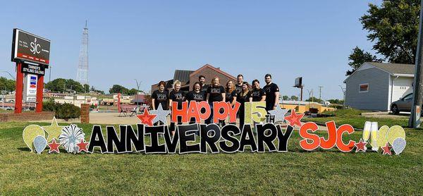 SJC Marketing celebrates 15 years of business in St. Joseph, Missouri.