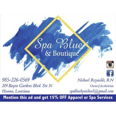 Spa Blue And Boutique logo