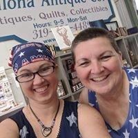 Jodie & Carol in July @ the Kalona store.