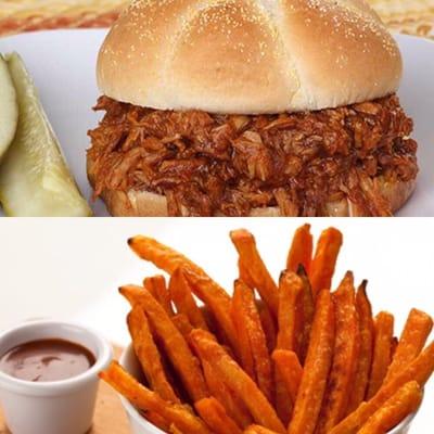 Billy's brisket sliders and amazing sweet potato fries!