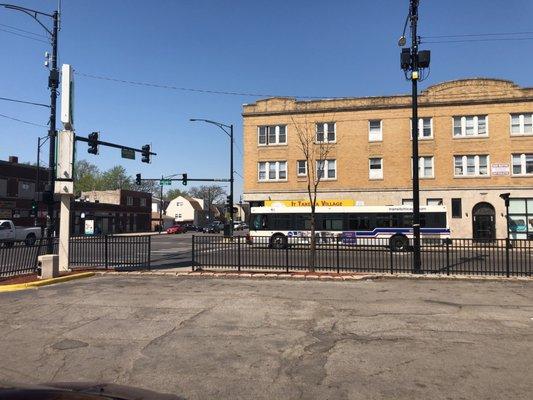 Even the trees are dead at this gas station