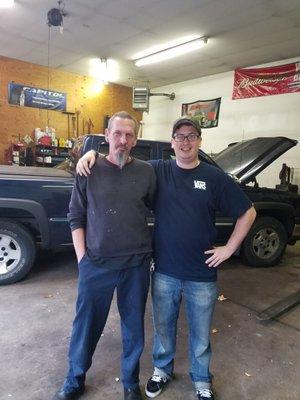 Dave Frey and his son Allen