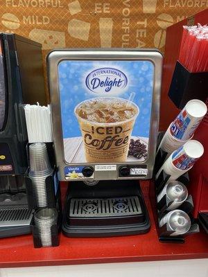 Ice coffee mocha and vanilla