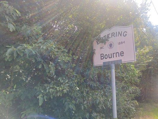 Entering Bourne from Plymouth.