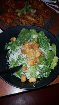 The Caesar salad that comes with the feast mode