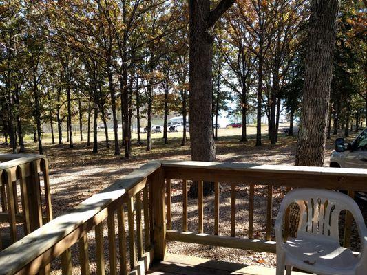 Looking out from cabin one