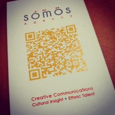 Somos Agency business card.