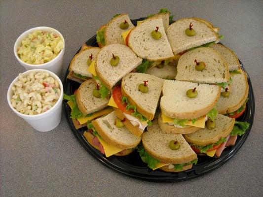 We can cater your event. All of our meats and cheeses are Boar's Head. We are quick, reliable, and can deliver. 727-724-4246