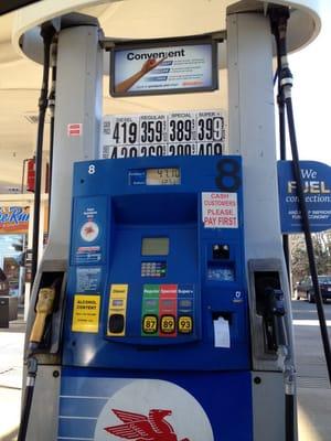 Higher gas prices comparatively