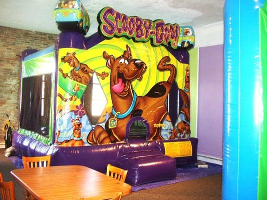 Scooby Doo Jumper. One of three fun inflatables in our bounce houce room!
