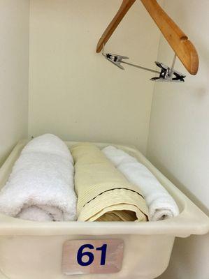 Towels & Bath Robe in Women's Locker