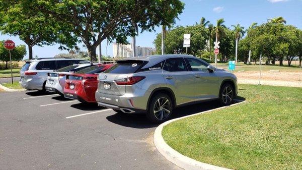 Car rental location at Ko Olina.