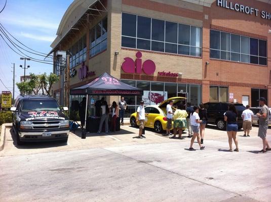 Aio Wireless with 97.9 box grand opening