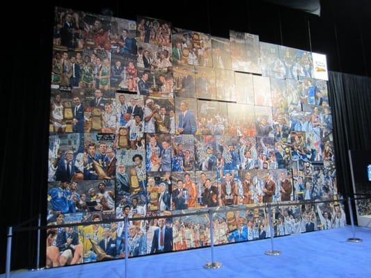 Mural of past coaching champions.