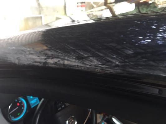 Dirt smudges leftover