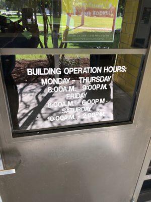 Building hours