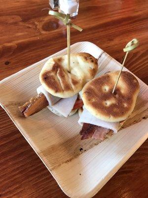 Turkey club on naan wrap