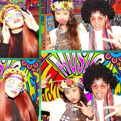 60's Themed Photo Booth with Green Screen Backdrop! At the Green Parrot Villa, Santa Ana Ca