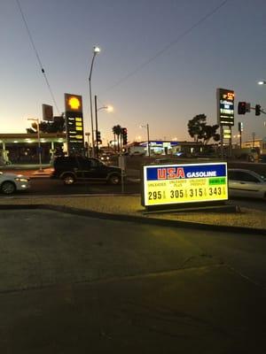 $2.95 here vs. $3.79 at the Shell across the street... WTH???