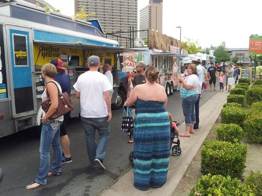 Food trucks lined up.