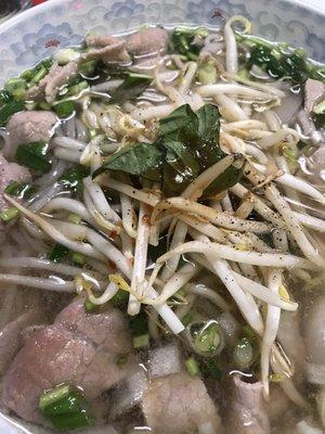 Ph Tái - rare beef - deliciously flavorful broth. Tender meat and fresh veggies. What more could you ask for?