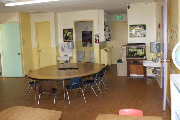 3-3.5 year olds spend their time in this classroom.