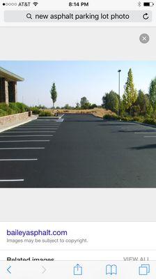 New seal coat and parking lines