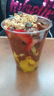 Fruit and chocolate.