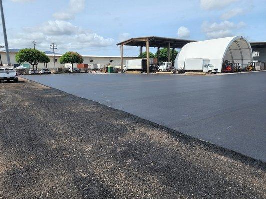 New asphalt paving