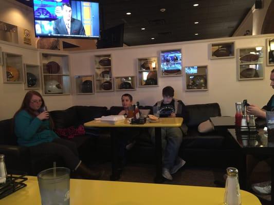 Parties of 8 or more get to sit in this great room. We feel so spoiled we never want to sit anywhere else!