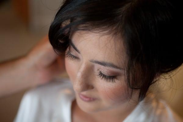Lovely lashes on a lovely bride!